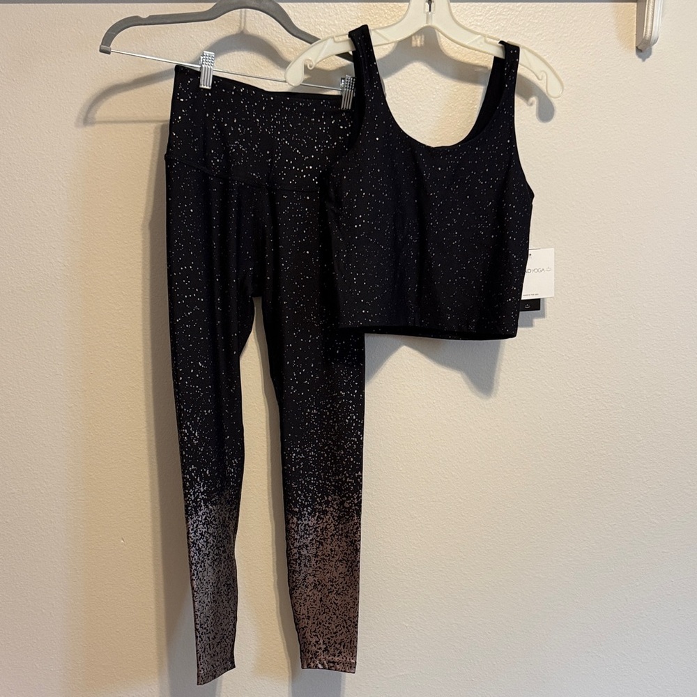 Women's Black and Gold Speckled Set